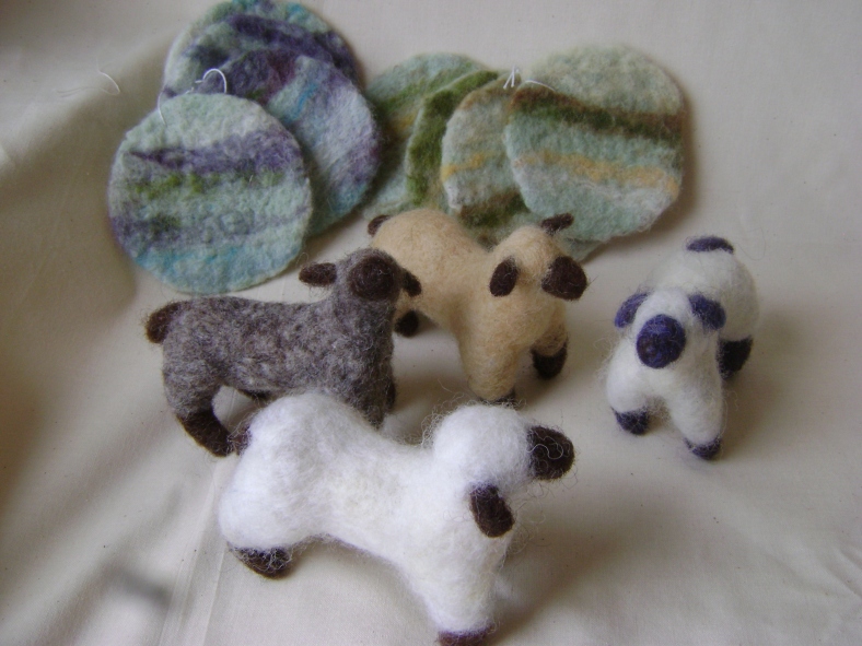 A varied flock of Crafter's Room sheep.